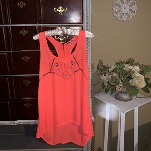 Coral blouse